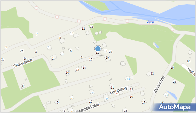 Iły, Skowronka, 18, mapa Iły