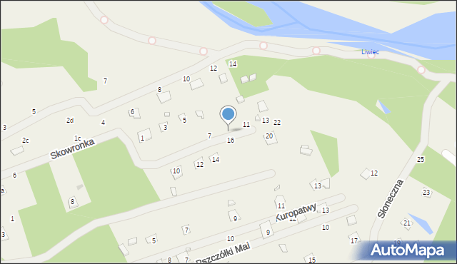 Iły, Skowronka, 9, mapa Iły