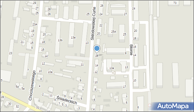 Inowrocław, Skłodowskiej-Curie Marii, 16, mapa Inowrocławia