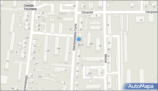 Inowrocław, Skłodowskiej-Curie Marii, 20, mapa Inowrocławia