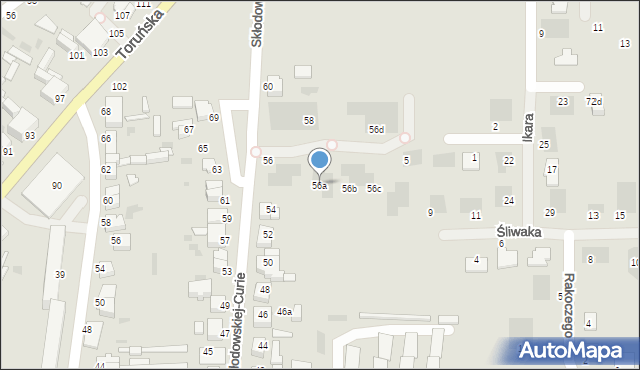 Inowrocław, Skłodowskiej-Curie Marii, 56a, mapa Inowrocławia