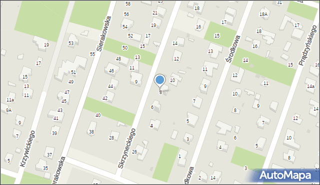 Izabelin C, Skrzyneckiego Jana Zygmunta, 8, mapa Izabelin C