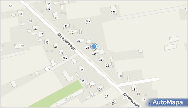 Jaktorów, Skokowskiego, gen., 24a, mapa Jaktorów