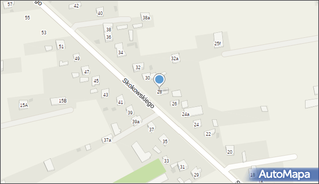 Jaktorów, Skokowskiego, gen., 28, mapa Jaktorów