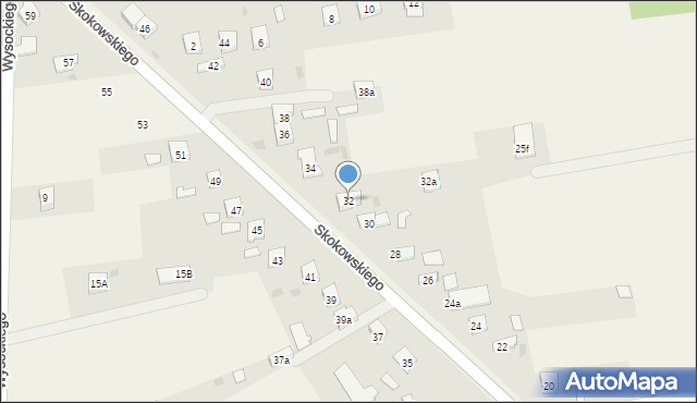 Jaktorów, Skokowskiego, gen., 32, mapa Jaktorów