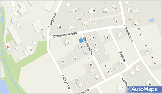 Jaktorów, Skrzetuskiego, 4, mapa Jaktorów