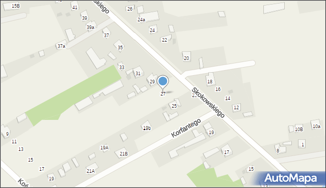 Jaktorów-Kolonia, Skokowskiego, gen., 27, mapa Jaktorów-Kolonia