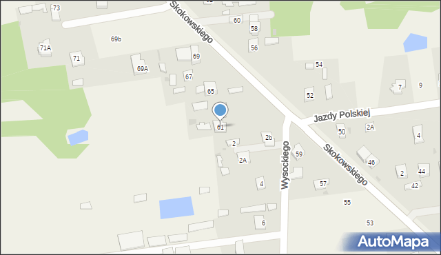 Jaktorów-Kolonia, Skokowskiego, gen., 61, mapa Jaktorów-Kolonia