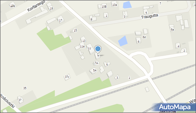 Jaktorów-Kolonia, Skokowskiego, gen., 7, mapa Jaktorów-Kolonia