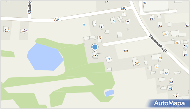 Jaktorów-Kolonia, Skokowskiego, gen., 71A, mapa Jaktorów-Kolonia