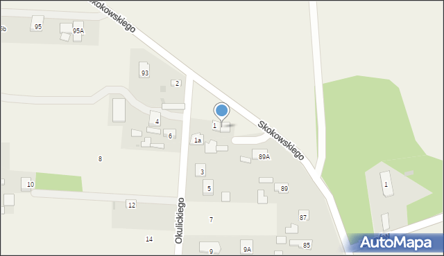 Jaktorów-Kolonia, Skokowskiego, gen., 91, mapa Jaktorów-Kolonia