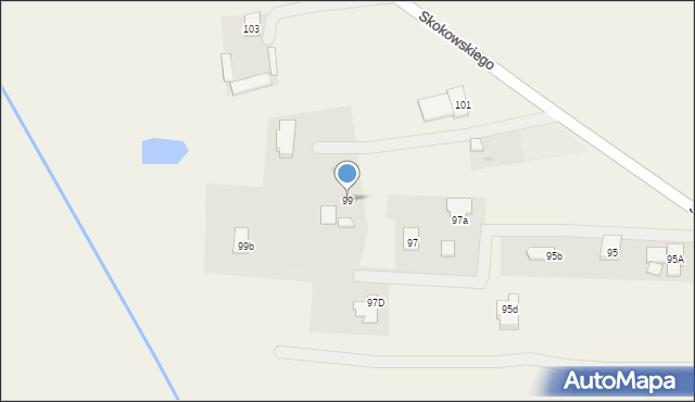 Jaktorów-Kolonia, Skokowskiego, gen., 99, mapa Jaktorów-Kolonia