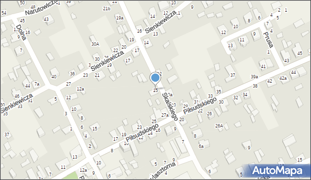 Janów Podlaski, Skalskiego Walentego, 15, mapa Janów Podlaski