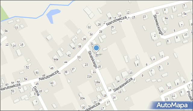 Janów Podlaski, Skalskiego Walentego, 20, mapa Janów Podlaski
