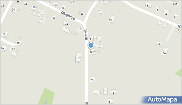 Jastrzębie-Zdrój, Skargi Piotra, ks., 9A, mapa Jastrzębie-Zdrój