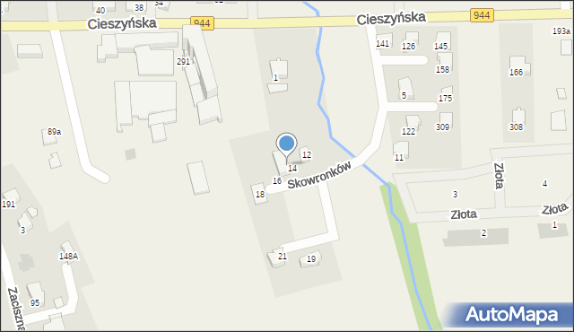 Jaworze, Skowronków, 2, mapa Jaworze