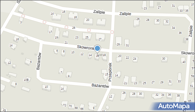 Jaworzno, Skowronków, 16, mapa Jaworzno