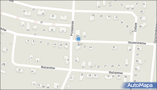 Jaworzno, Skowronków, 20, mapa Jaworzno
