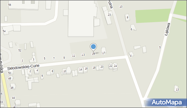 Jedwabne, Skłodowskiej-Curie Marii, 15, mapa Jedwabne