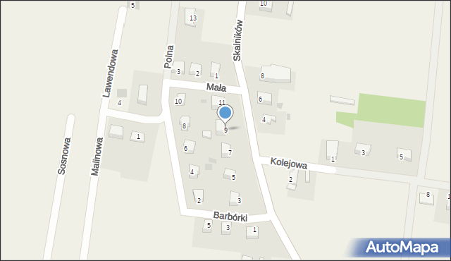 Jegłowa, Skalników, 9, mapa Jegłowa