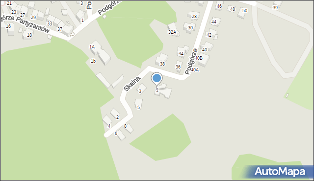 Jelenia Góra, Skalna, 1, mapa Jelenia Góra