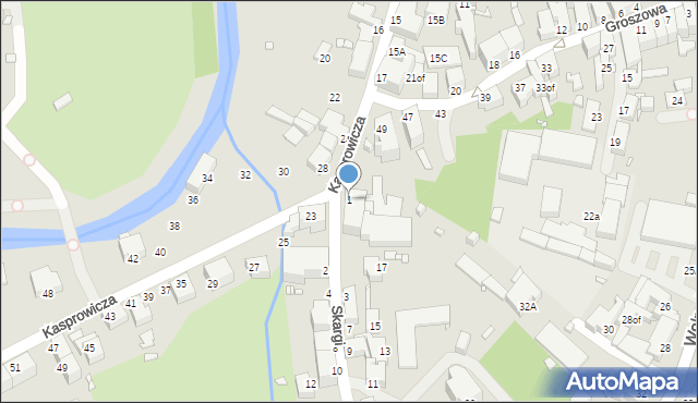 Jelenia Góra, Skargi Piotra, ks., 1, mapa Jelenia Góra