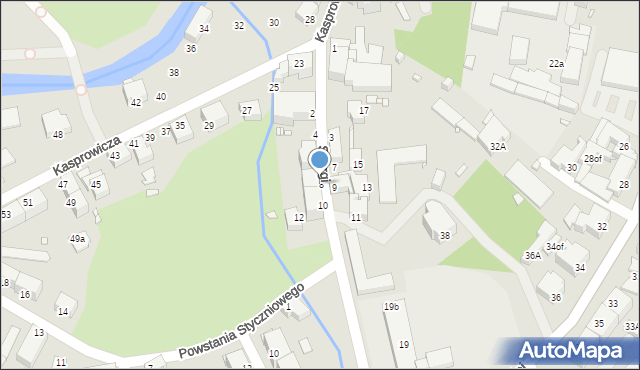 Jelenia Góra, Skargi Piotra, ks., 8, mapa Jelenia Góra