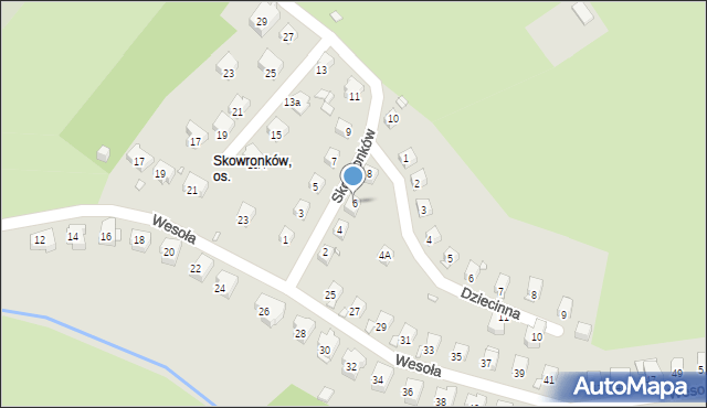 Jelenia Góra, Skowronków, 6, mapa Jelenia Góra