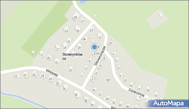 Jelenia Góra, Skowronków, 7, mapa Jelenia Góra