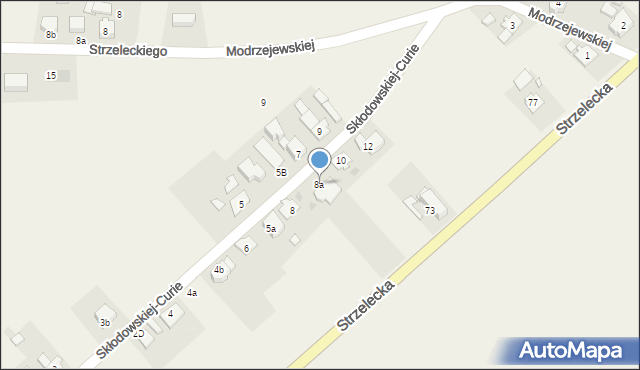 Jemielnica, Skłodowskiej-Curie Marii, 8a, mapa Jemielnica