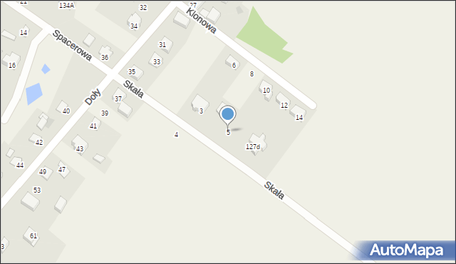 Jerzmanowice, Skała, 5, mapa Jerzmanowice