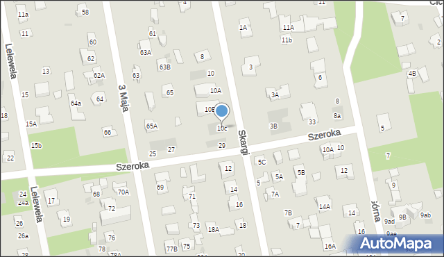 Józefów, Skargi Piotra, ks., 10c, mapa Józefów