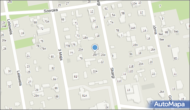 Józefów, Skargi Piotra, ks., 20c, mapa Józefów