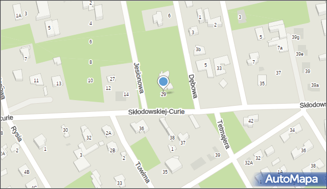 Józefów, Skłodowskiej-Curie Marii, 29, mapa Józefów