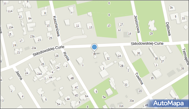 Józefów, Skłodowskiej-Curie Marii, 30, mapa Józefów