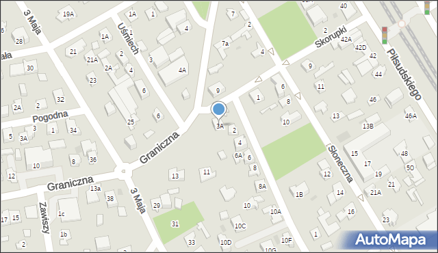 Józefów, Skorupki Ignacego Jana, ks., 3A, mapa Józefów