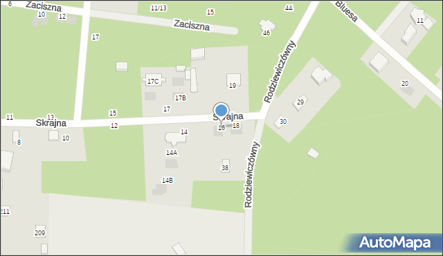 Józefów, Skrajna, 16, mapa Józefów