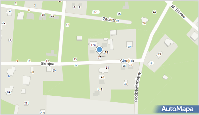 Józefów, Skrajna, 17, mapa Józefów