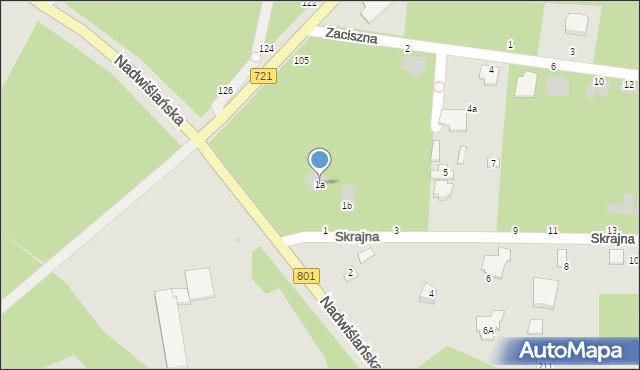 Józefów, Skrajna, 1a, mapa Józefów
