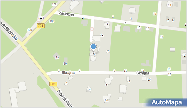 Józefów, Skrajna, 5, mapa Józefów
