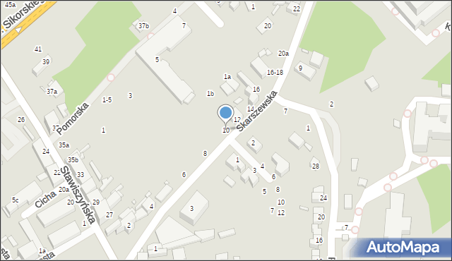 Kalisz, Skarszewska, 10, mapa Kalisza