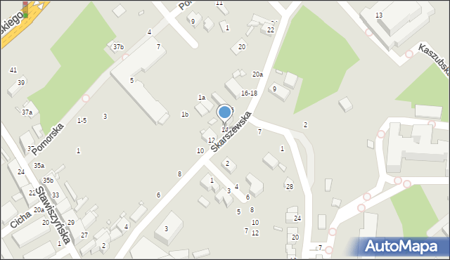 Kalisz, Skarszewska, 14, mapa Kalisza