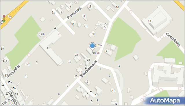 Kalisz, Skarszewska, 18, mapa Kalisza