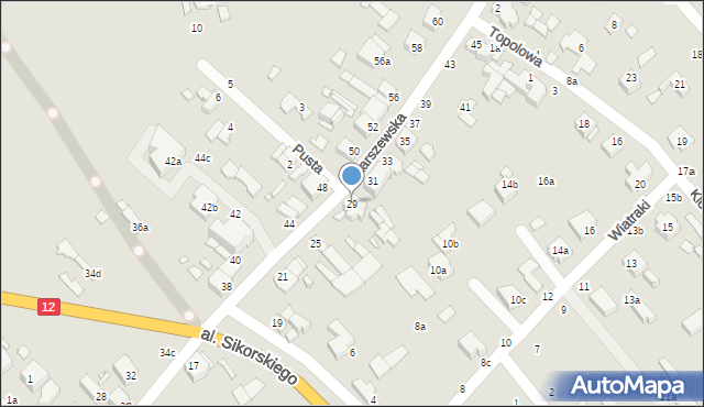 Kalisz, Skarszewska, 29, mapa Kalisza