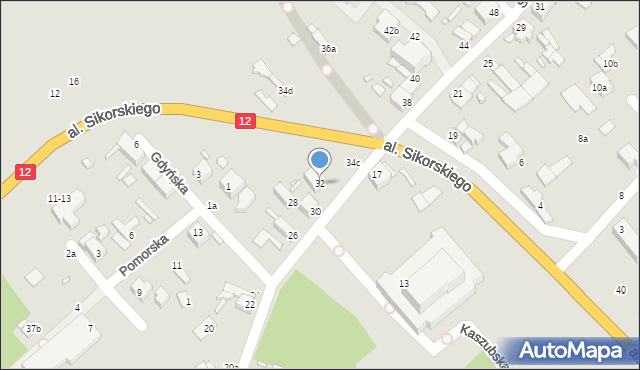 Kalisz, Skarszewska, 32, mapa Kalisza