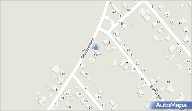 Kalisz, Skarszewska, 73a, mapa Kalisza