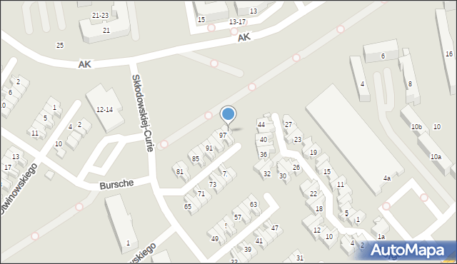 Kalisz, Skłodowskiej-Curie Marii, 99, mapa Kalisza
