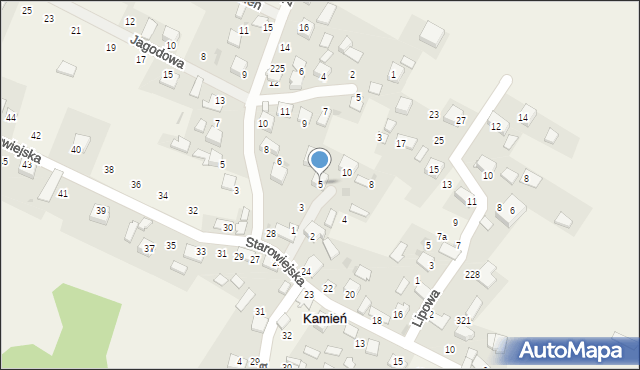Kamień, Skrajna, 5, mapa Kamień