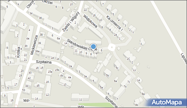 Kamień Pomorski, Skłodowskiej-Curie Marii, 7a, mapa Kamień Pomorski