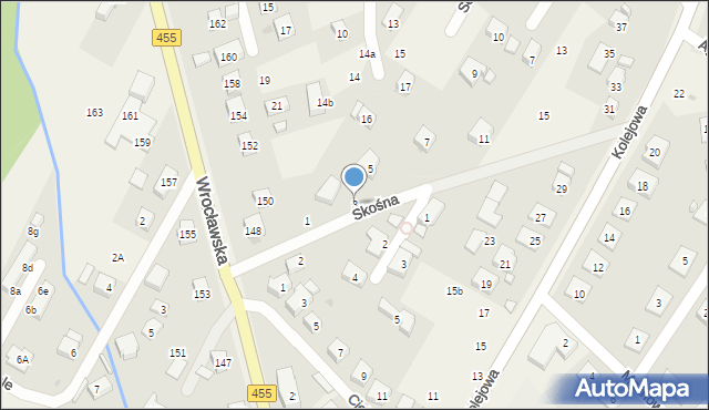 Kamieniec Wrocławski, Skośna, 3, mapa Kamieniec Wrocławski